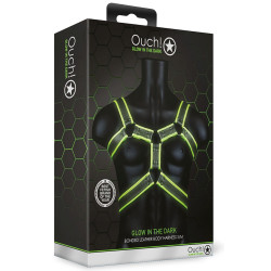 Ouch! Glow Harnais phosphorescent Glow Body Noir
